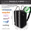sakura zaino bagaglio a mano di misure perfette 40x20x25 ryanair