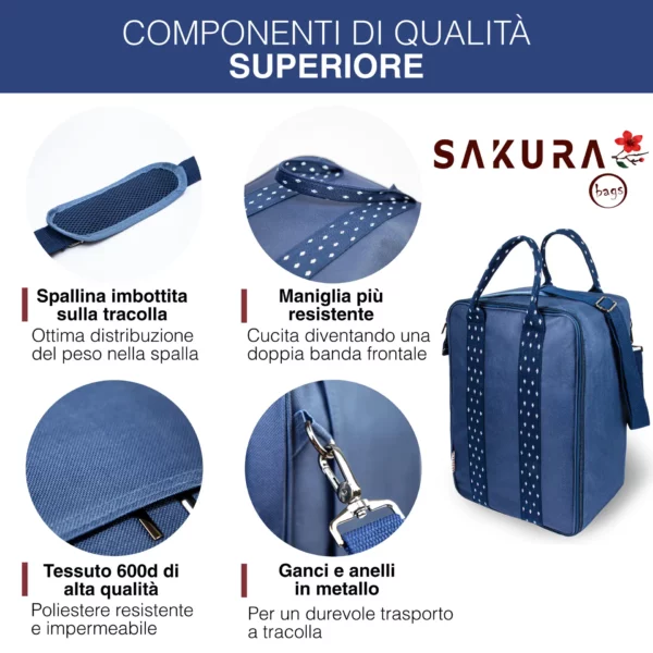 sakura blu con componenti o dettagli di qualità superiore